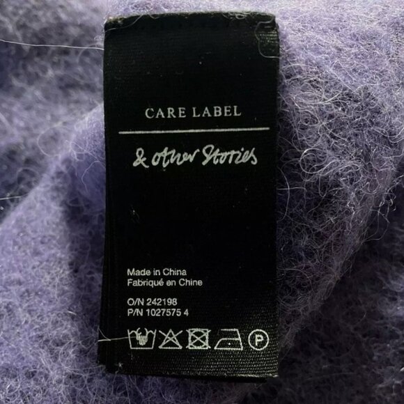 & Other Stories Alpaca Blend Round Neck Purple Sweater, XS - Picture 16 of 16